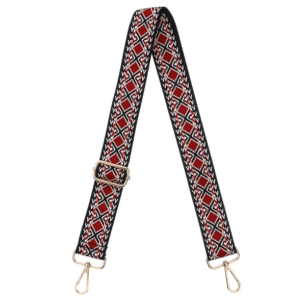 sourcing map Purse Strap Replacement, 27.5-53inch Adjustable Polyester Stylish 1.5inch