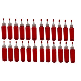 Natural Farms 24 Pack – 2 oz - Red Cosmo Plastic Bottles – Natural Yorker with Red Tip - for Essential Oils, Perfumes, Cleaning Products