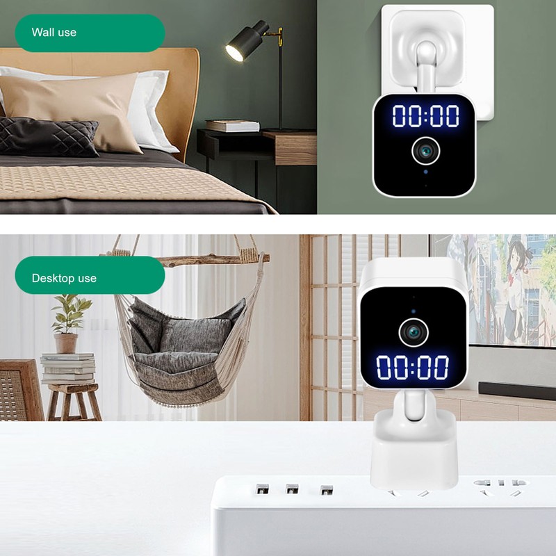 WIFI Home Security Camera ABS Clock Wall Plug in Camera