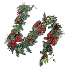 Kurt Adler 6 Foot Red Berry/Pinecone Garland