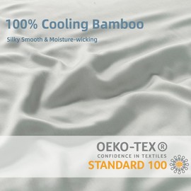 LINENOVA 100% Bamboo Pillowcase Body Size - Breathable Cooling for Hot Sleepers and Night Sweats- Silky Soft Pillowcases with Envelope Closure - (Sage Green 48x150cm)