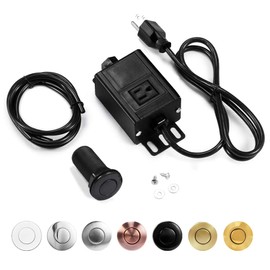 Sink Top Air Switch Kit Garbage Disposal Part by CLEESINK (LONG/3.5", Black)
