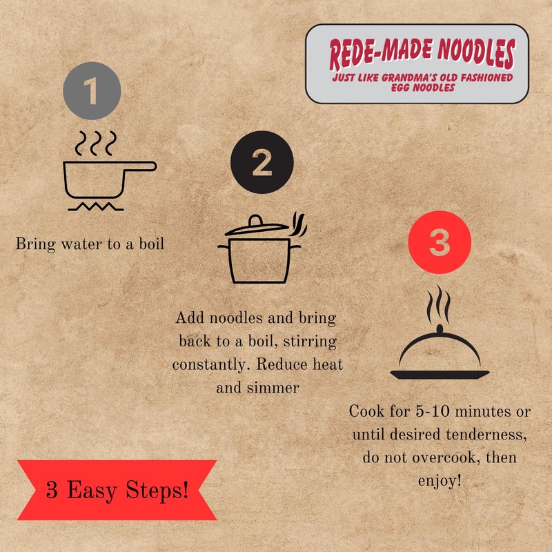 Rede-Made Old Fashioned Egg Noodles Thin (700g)