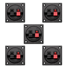 5PCS Speaker Box Terminal Cup, Spring Square Subwoofer Box Terminal Binding Post Connector for DIY Home Car Speaker & Sub-woofer