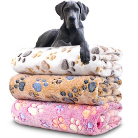 Dog Blankets for Medium Large Dogs Washable, 3 Pack Pet Blanket Washable 41" x 31", Fuzzy Soft Puppy Blanket Throw Cover for Kennel Crate Bed, Blanket for Dogs, Pet Blankets for Dogs | NXDZI