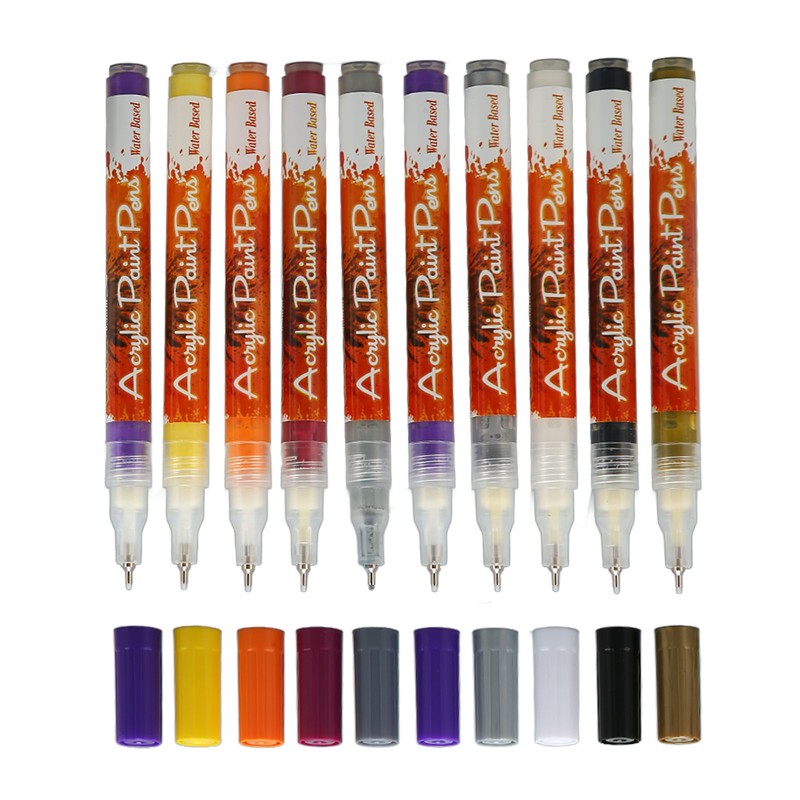 10PCS Nail Art Pen Set Colorful ABS Housing Nail Point