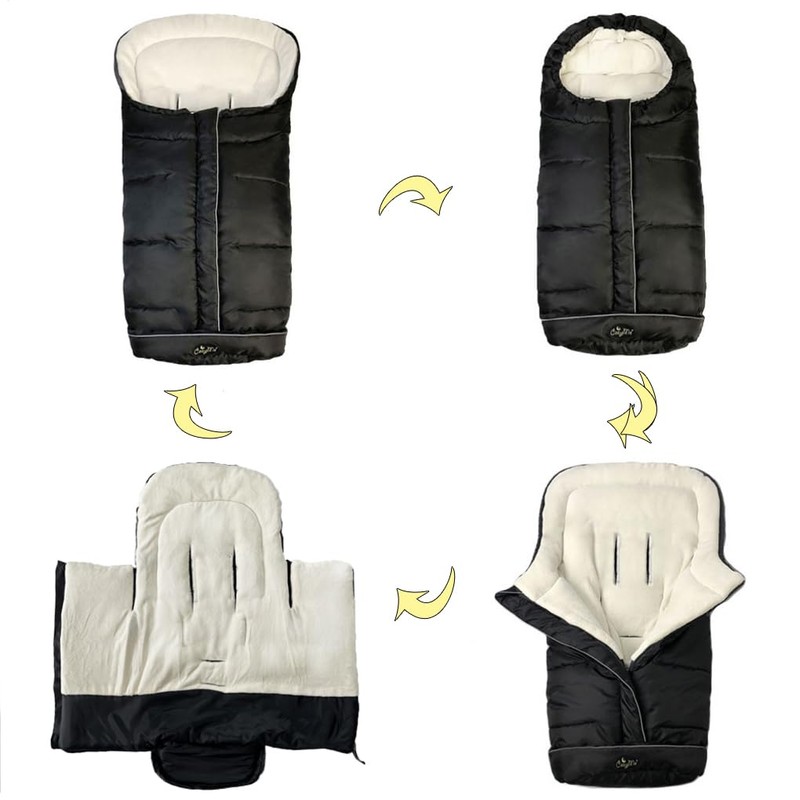 CozyMe Winter Stroller Blanket Evolution, Stroller Footmuff, 3-in-1 Waterproof Toddler