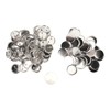 100 Set Pin Back Button Parts Blank Smoothing Metal Durable