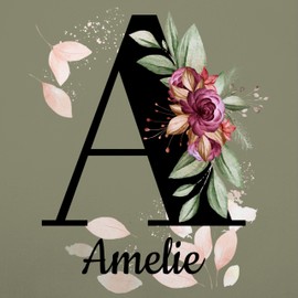 Geschenk mit Namen personalisiert by Shirtracer - Apron - Name and Initials - Letter Adjustable, 5 Sage Green
