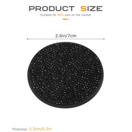 Flaconi 2PCS Car Coasters,Car Cup Holder Coaster,Car Cup Holder Insert,Car Decor,Bling Cup Coasters for Car,Car Cup Coaster,Cup Holder Coasters for Car,Bling Car Accessories,Fit for Most Cars(Black)