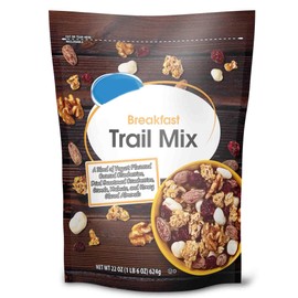 Breakfast Blend Trail Mix: Yogurt Covered Cranberries, Dried Cranberries, Crunchy Granola Bites, Walnuts & Honey Roasted Almonds - Great Nut Snack Snacking Food Treat 22oz Value Jumbo Bag