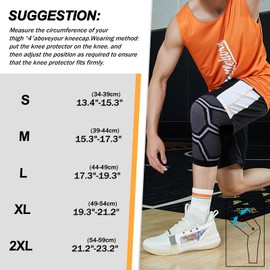 KUBAO Knee Brace For Patellar Tendonitis Knee Sleeves Weightlifting Women Compressa Knee Sleeves For Women Dual Knee Braces For Knee Pain Arthritis Basketball Knee Pads For Women Black S