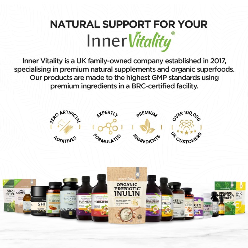 Organic Inulin Powder - 250g Prebiotic Fibre for Gut Health,
