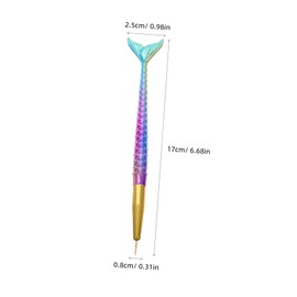 minkissy Mermaid Nail Art Pens Set 3 Pack Double-sided Nail Art Tools Brush and Dotting Tool for Manicure