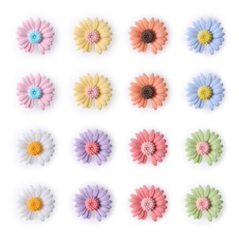 RHINOCATS Fridge Magnets, Strong Magnets, Daisy Magnets, Strong 8 Colors, Set of 16