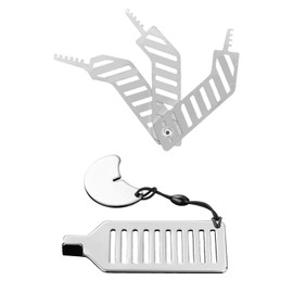 1 Piece Stainless Steel Lock-Opening Tool and 1 Piece Door Arrester, Multi-Function Manual Tool, Emergency Lock-Opening Set, Suitable for Fire Fighting and Professional Training.