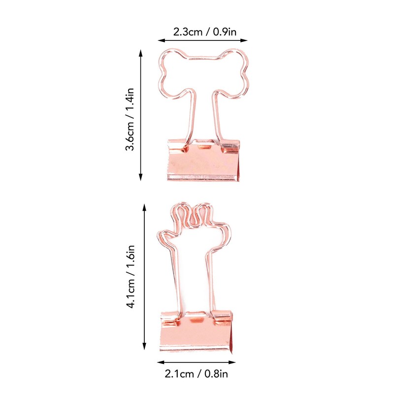30 Pcs Binder Clips Powerful Clamping Force Deer Bone Shapes