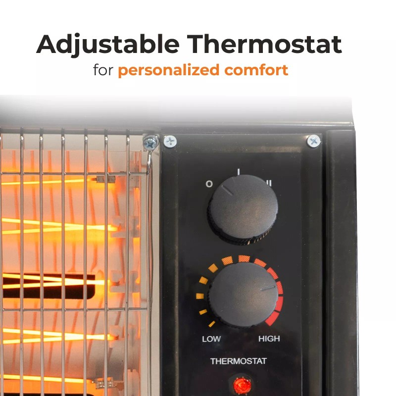 Comfort Zone Portable Wire Element Radiant Space Heater, All Metal