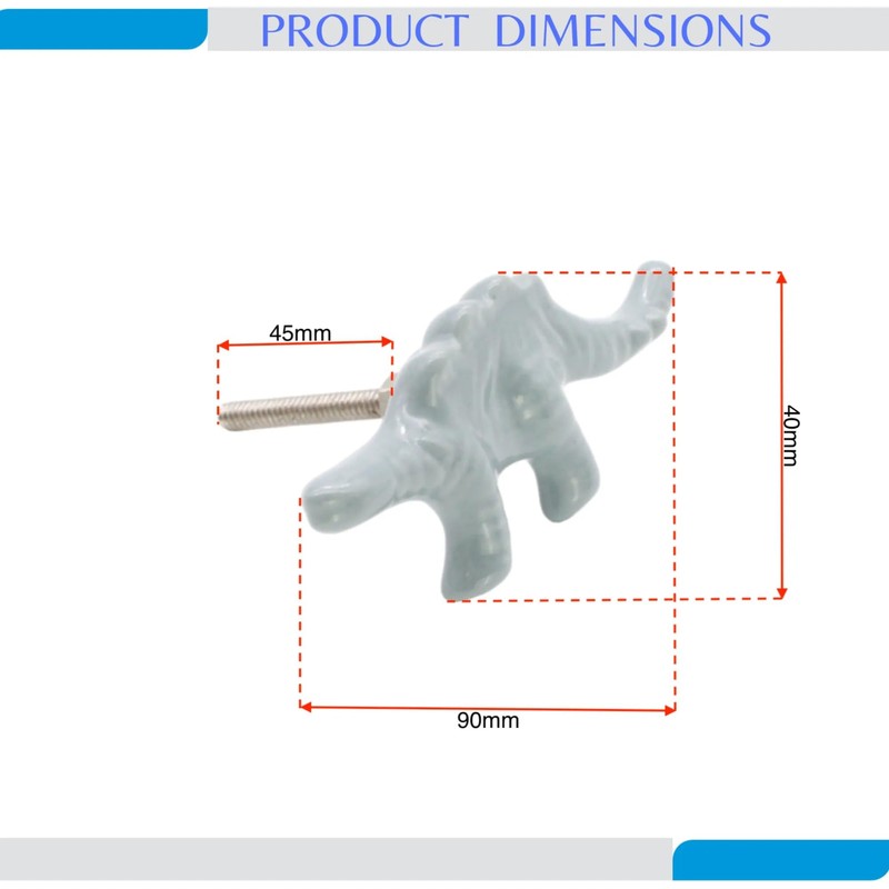 Infinity Decor Set of 6 Ceramic Knobs for Drawers, Cabinets