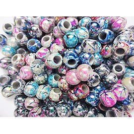 500 Pcs Acrylic Beads Draw Bench MIX 0.3 inch (8 mm), Hole: Approx. 0.2 inches (4 mm), Huey Miscellaneous Goods