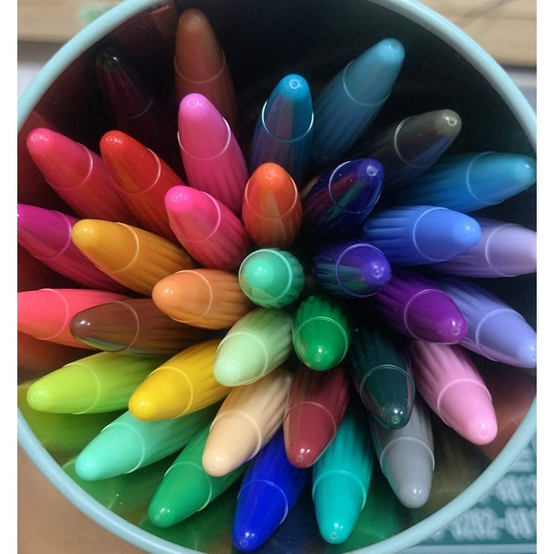 MONAMI Plus Pen フェルトチップペン 3000本 細字 (0.4mm) 塗り絵/絵/ジャーナル アソートカラー 36本パック