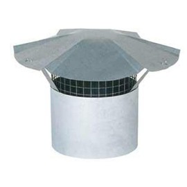 8 inch(s) Galvanized Rain Cap, with Arrest