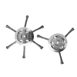 2pcs Steel Wire Grass Trimmer Head - Heavy Duty 6Inch Universal Quick Install, Upgraded 2025 for Tough Weeds, Brush & Debris (Silver-3 Steel cables-1pcs+6 Steel cables-1pcs)