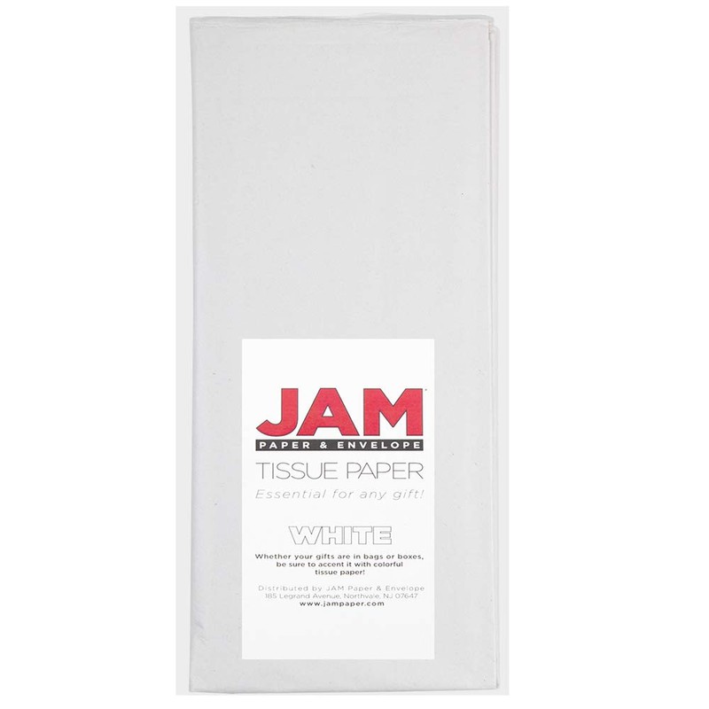 JAM PAPER Tissue Paper - White - 20 Sheets/Pack