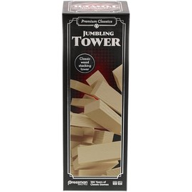 Goliath - Jumbling Tower, Wooden Stacking Tower, Wooden Board Game for Children from 6 Years, Skill and Strategy Game, 48 Blocks, Suitable for 1 or More Players