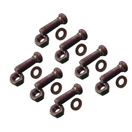 7 - Plow Bolts, Nuts & Washers for Blades/Cutting Edges, 5/8" x 2 1/4" - Grade 8, Dome Head