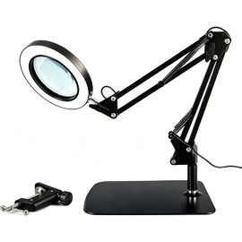 Lupa con Luz LED 10X JEERISE JXL-LEDFDJ16 y Base Ajustable