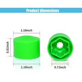 JOYCOURT 20PCS Car Wheel Lug Nut Covers Auto Tire Bolt Caps, 17mm Wheel Nut Covers with Removal Tool, Wheel Bolt Cover Dismantle Replacement 1K0 601 173 for VW, Jetta Beetle Passat GTI CC