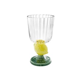 Bordallo Pinheiro Carmen Glass Goblet with Lemon Stem