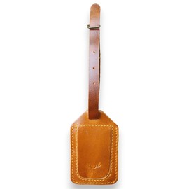 Leather Adjustable Luggage Tag (Saddle Leather)