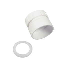 Danco 94041 1-1/2" Trap Adapter, Slip-Joint, PVC, White