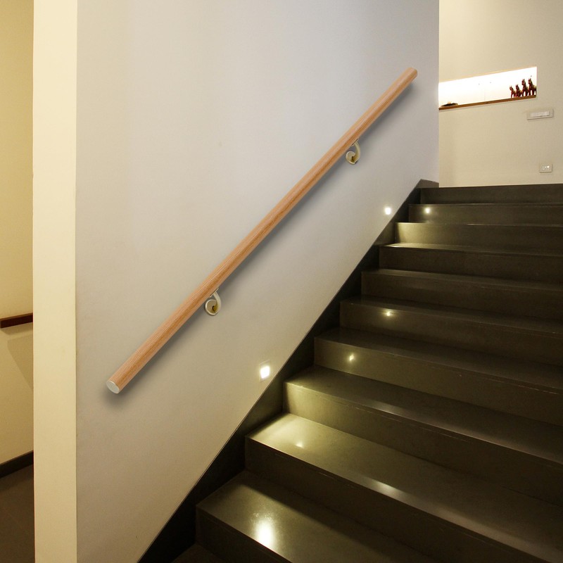 4 FT Modern Aluminum Handrail Set, handrails for Indoor Stairs,Deck,Slope,