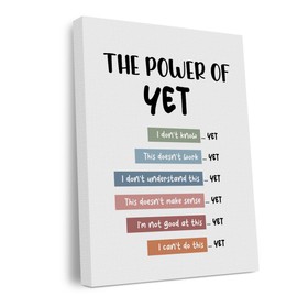 Inspirational Boho Canvas Wall Art Framed Art Positive Affirmations Motivational Therapy Office Decor Growth Mindset Wall Decor Modern Decor Artwork Living Room Playroom Classroom Home Nursery Decor