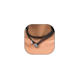 Stringex Bohemian Brown Suede Leather Pendant Necklace for Women Charm Layering Western Double Layer Choker Necklace Trendy Outfit Jewelry Accessories Gifts (Black)