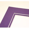 Pack of 10 PURPLE 11x14 Picture Mats Matting with White