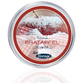 florage Florage C Lufterfrischer "Bratapfel" 50 Jahre Erfahrung als deutsche Duftmanufaktur, Festgel Duftdose, Duftbaum alternative bis zu 12 Wochen anhaltender Duft, Innenraum Autoduft, Wohnung