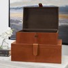 Deco 79 Leather Handmade Decorative Box Storage Decorative Keepsake Boxes