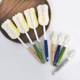 Nature Love Mere Filter Foam Baby Bottle Brush 2-Piece Set Bottle Washing Scrub Brush 01. Filter Foam Brush Green / 네이쳐러브메레 필터폼 젖병솔 2종 세트  병세척 수세미 솔 01.필터폼 솔 그린