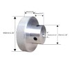 CHANCS Aluminum Alloy Handwheel Adjustment Knobs 60mm OD 14mm Bore