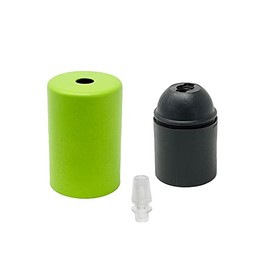 E27 E27 Escutcheon Metal Rectangular Lamp Holder White Black and Rusty (Green KIWI)