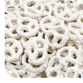 Vanilla Yogurt Covered Pretzels - 5 Pound Bulk Pack - Sweet and Salty Snack