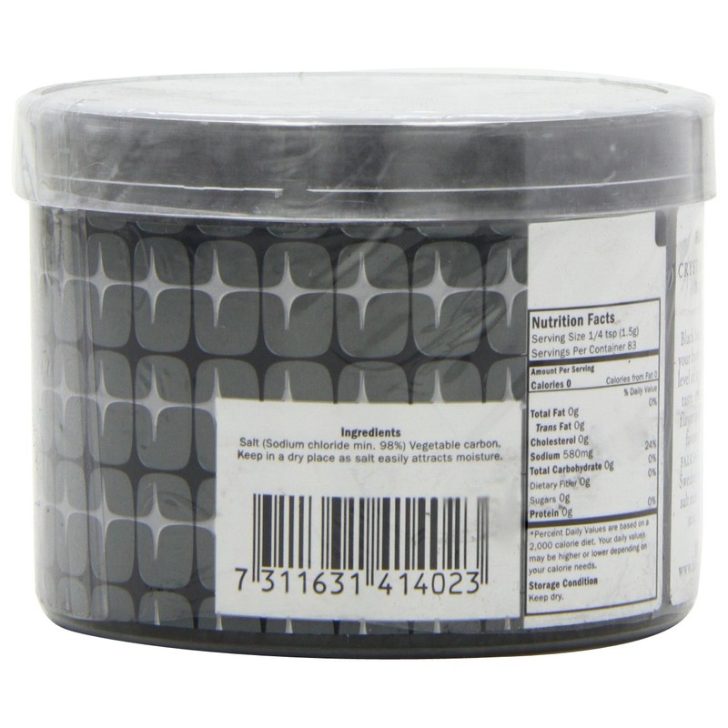 FALKSALT Altevita Mediterranean Crystal Flake Salt Black 4.3 oz (125