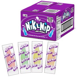 Tootsie Roll Nik-L-Nip Candy Wax Bottles - Fruit Flavored Mini Drinks - Bulk Individually Wrapped Candies for Kids, Parties, Classroom - 3 Pound Box