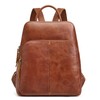 S-ZONE Small Leather Backpack for Women Fashion Designer Purse Anti-theft