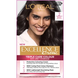 L'Oreal Paris Excellence Creme 2 Black Brown (100 percent Grey Coverage)