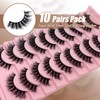 SISIYDY Fluffy Lashes Natural Look 3D 16mm Thick Wispies Short